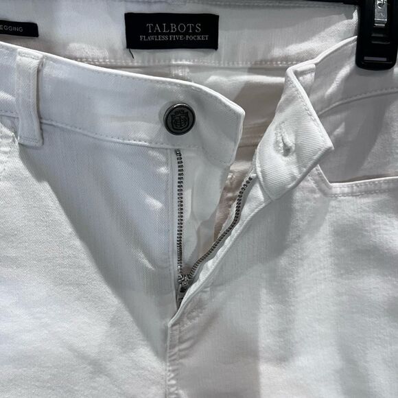 Talbots flawless five pocket jegging white denim size 10 - Picture 7 of 16